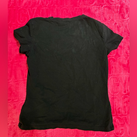 GUESS Black Rhinestone Logo Tee - Picture 5 of 5